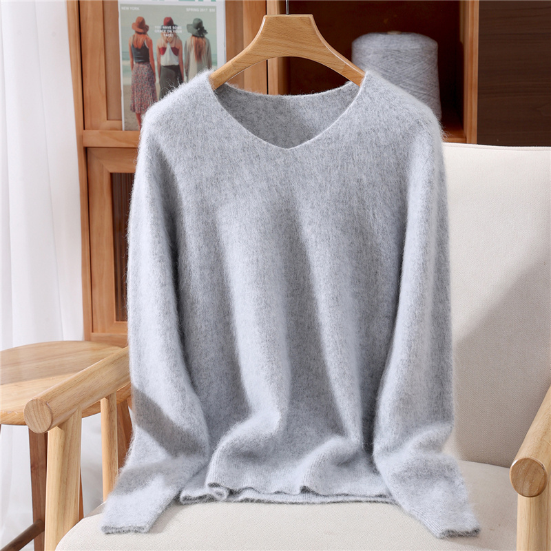 Phone Accessories On Top - 100% Mink Cashmere Sweater Women's Autumn