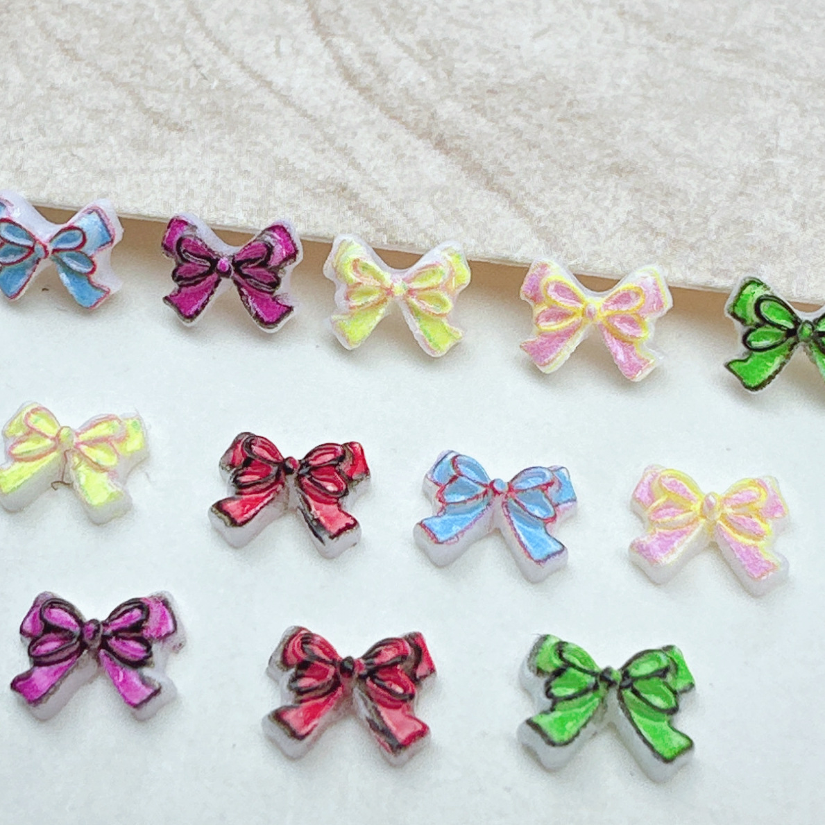 Phone Accessories Clipart - 30/50/100Pcs，Sweet Butterfly Knot Nail Art Decorations