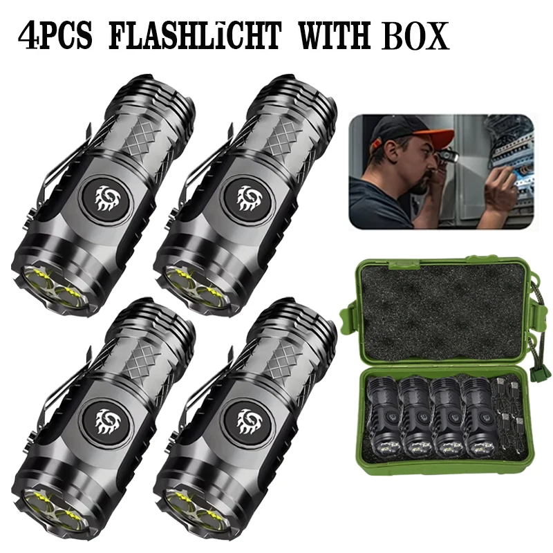 Type C Adapter - Powerful Super Bright Handheld Flashlight USB