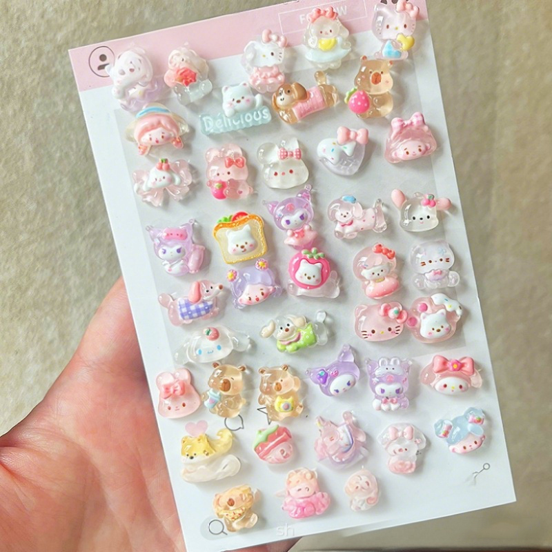 Phone Accessories Clipart - /10-100pcs mini smooth transparent mixed resin