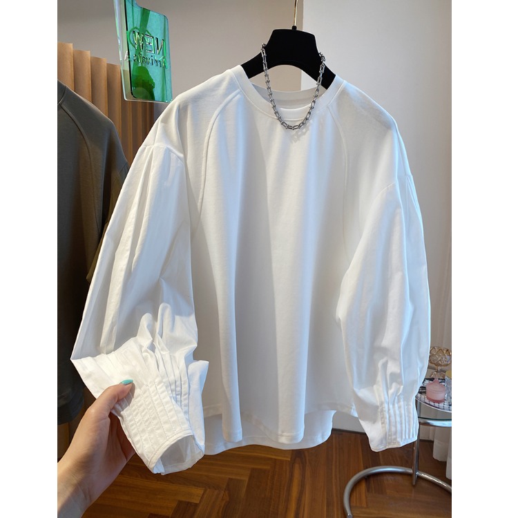 White Loose Cotton Long Sve ir - огляд і ціна Phone Accessories On Top