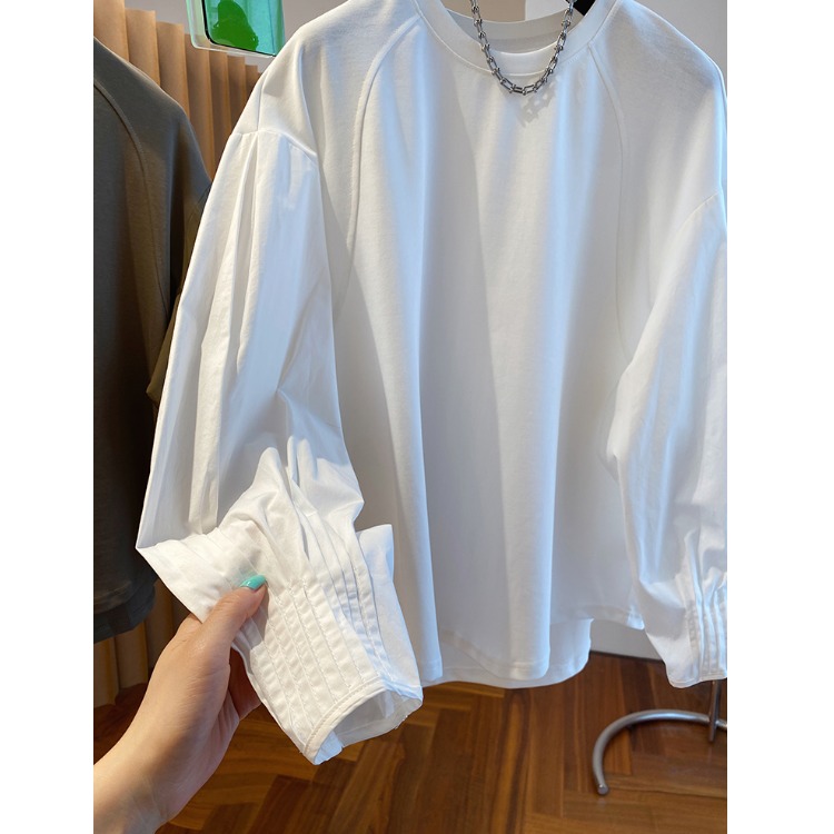 White Loose Cotton Long Sve ir - огляд і ціна Phone Accessories On Top