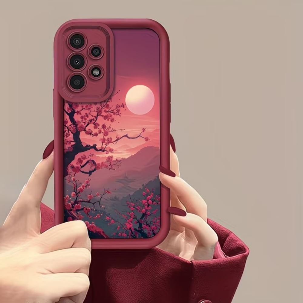 Sunset Mountain Peak Anti-Fall - огляд і ціна Phone Accessories Red