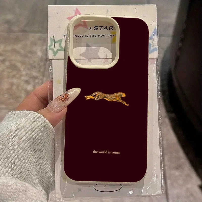 Fashion Leopard Wine Red Soft  - огляд і ціна Phone Accessories Red