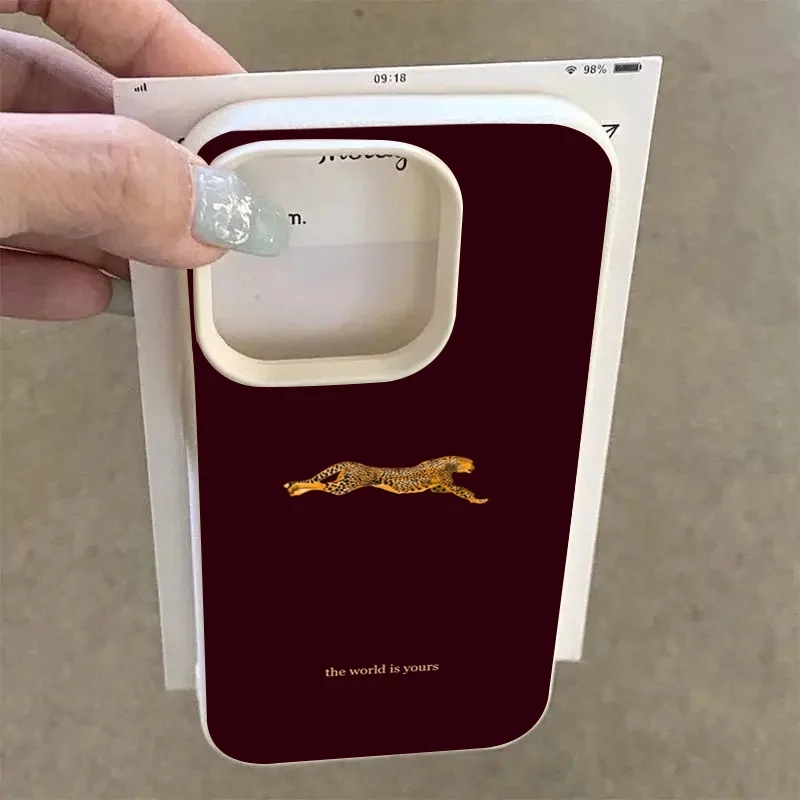 Fashion Leopard Wine Red Soft  - огляд і ціна Phone Accessories Red