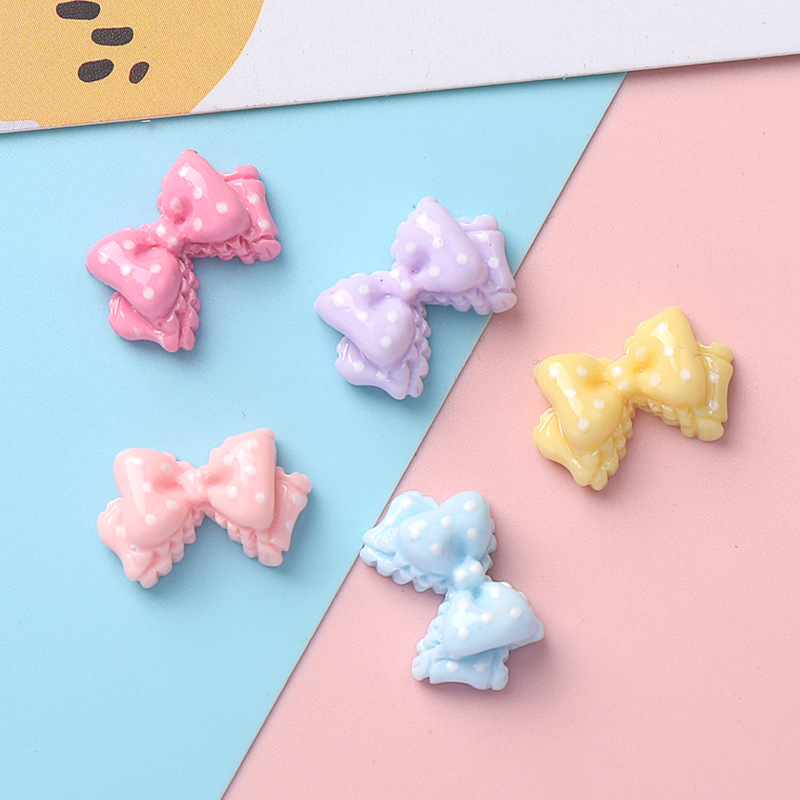 10pcs Kawaii Pink Dot Bow DIY  - огляд і ціна Phone Accessories Clipart
