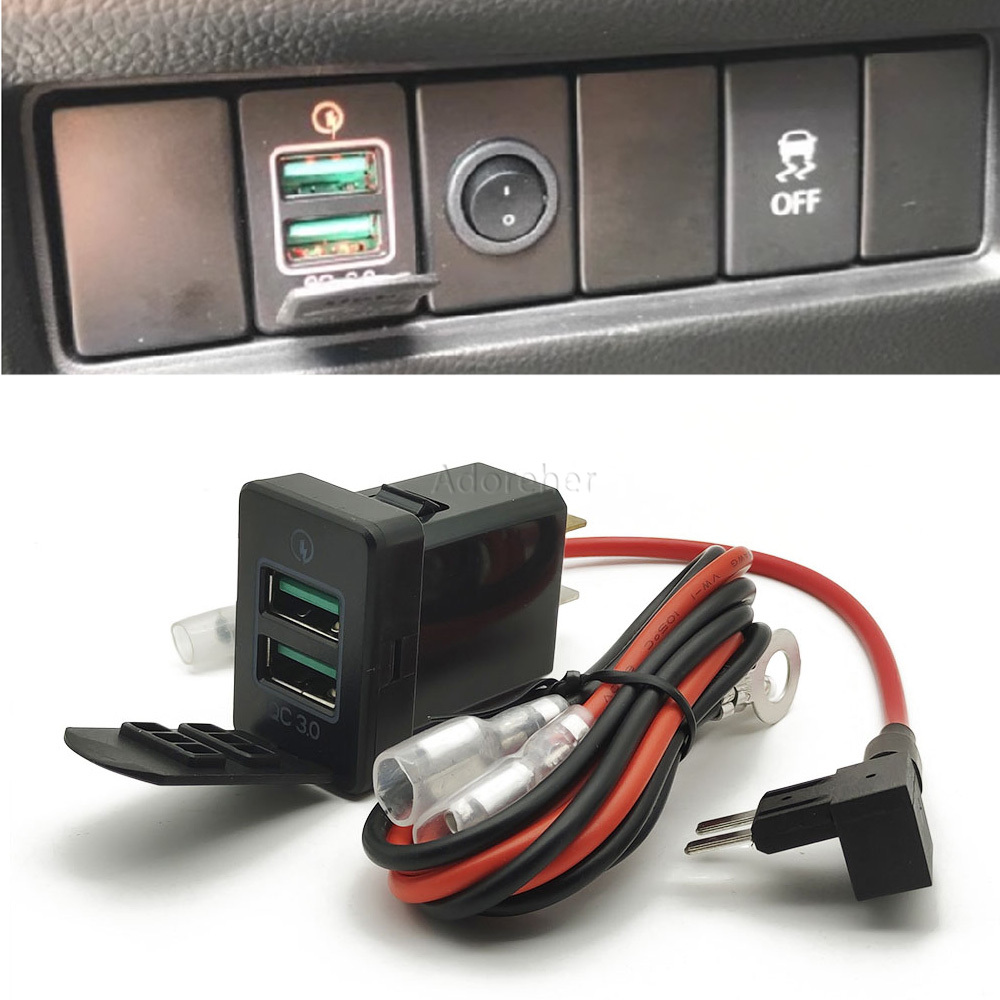 1PC Red LED Car Charger Dual Q - огляд і ціна Phone Accessories Red