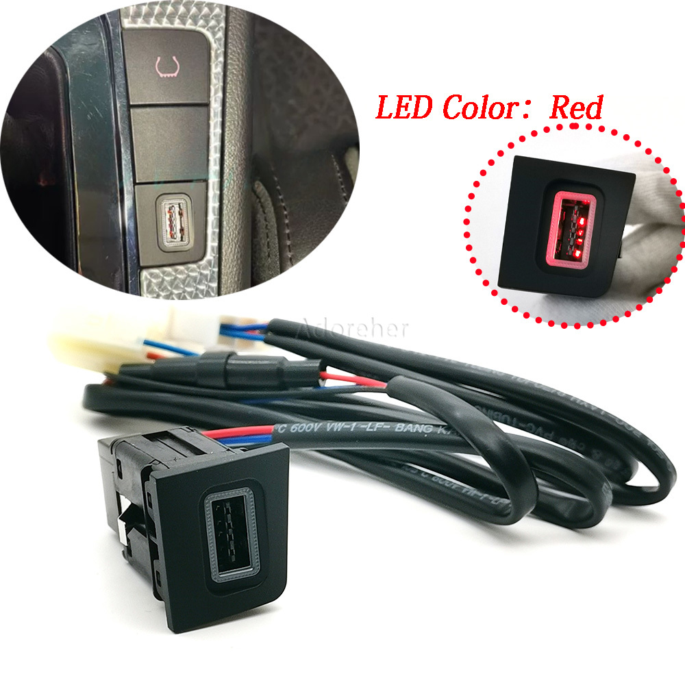 1PC Red LED Car Phone Charger  - огляд і ціна Phone Accessories Red
