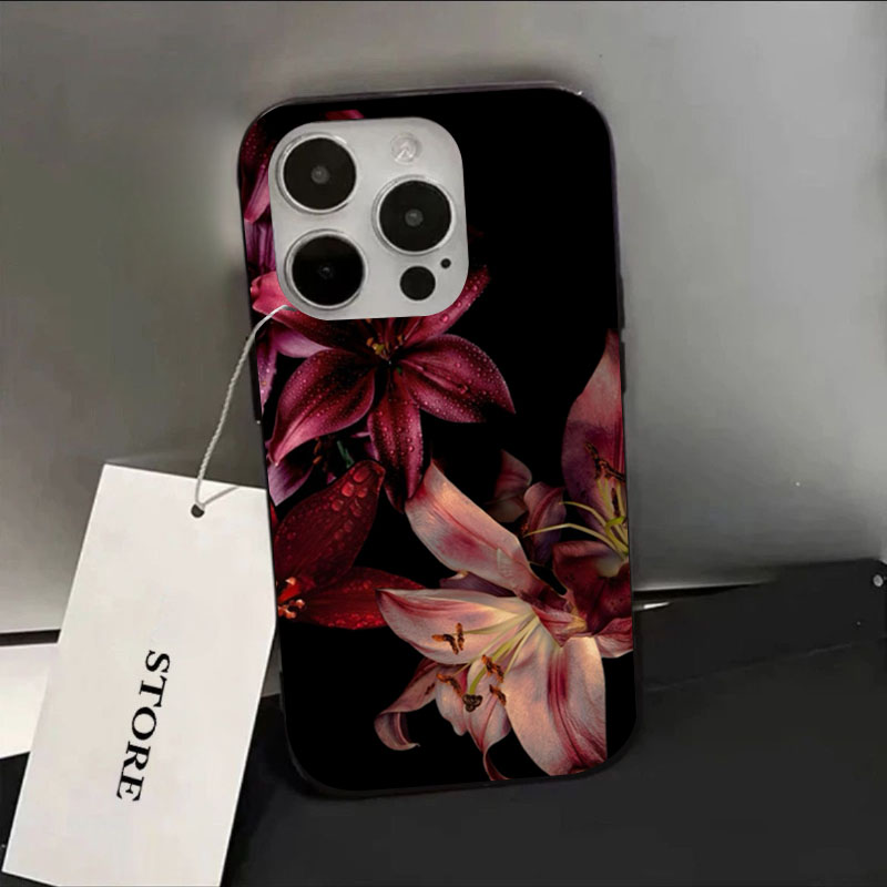 Elegant Red Lily Flower Phone  - огляд і ціна Phone Accessories Red