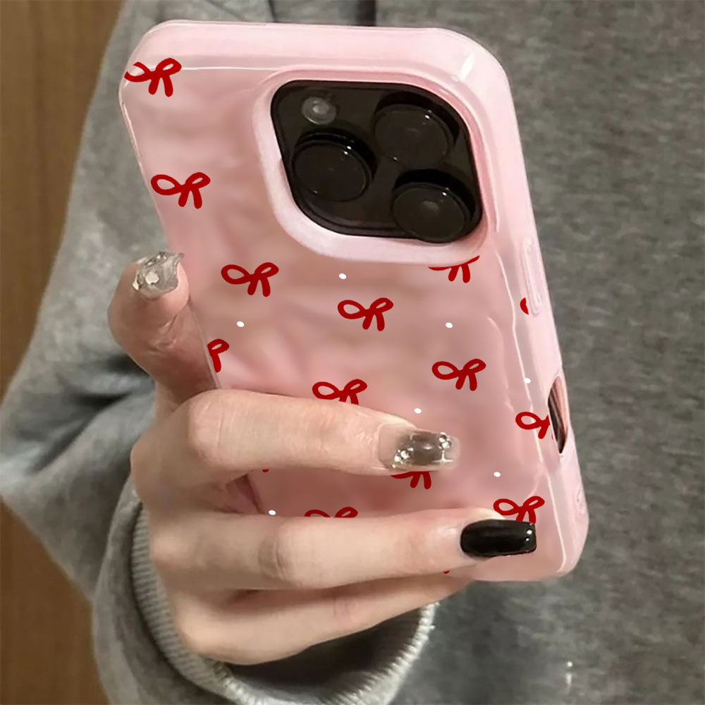 3D Water Ripple Red Heart Prin - огляд і ціна Phone Accessories Red