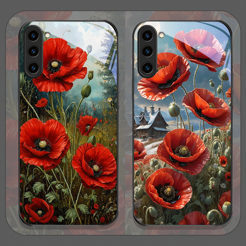 Retro Poppy Flower Bloom Hot R - огляд і ціна Phone Accessories Red