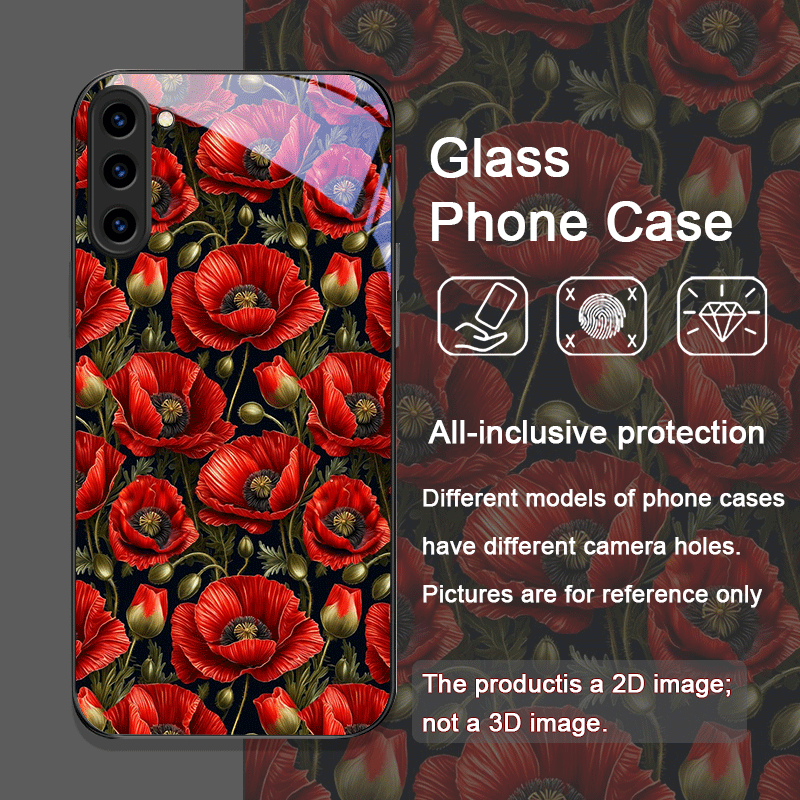 Retro Poppy Flower Bloom Hot R - огляд і ціна Phone Accessories Red