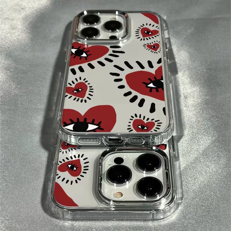 Unique Red Heart Eye Frame Sof - огляд і ціна Phone Accessories Red