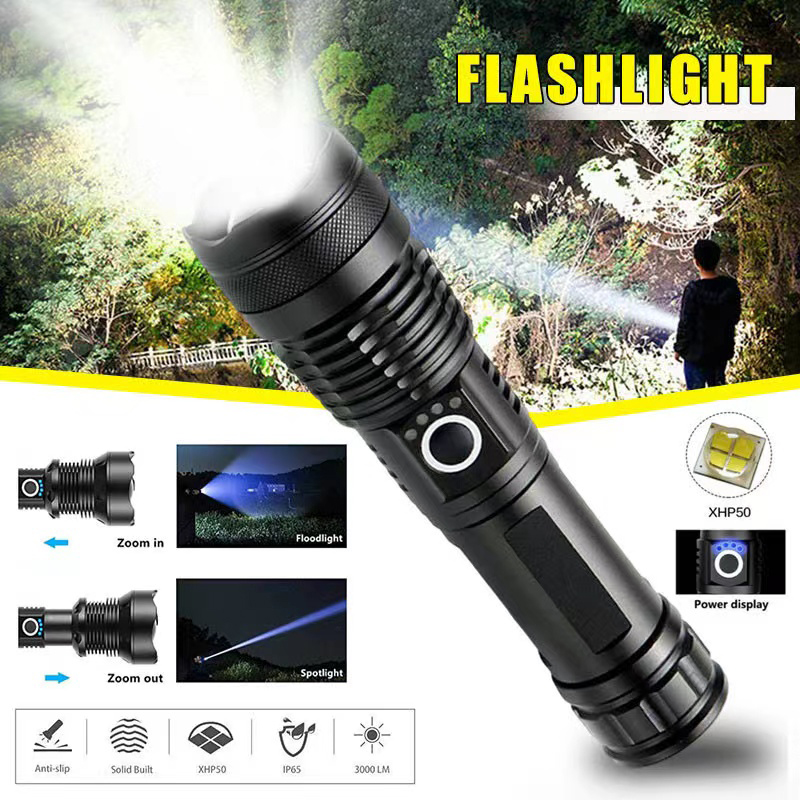 High Power XHP70 Led Flashligh - огляд і ціна Type C Adapter